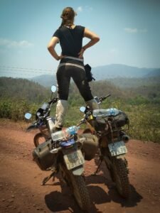 Girls that ride, Honda XR125, Yamaha XT125, Laos, Off-road