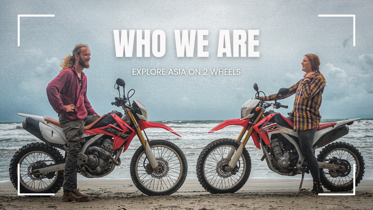 Two Honda CRF250L's on the beach in Thailand