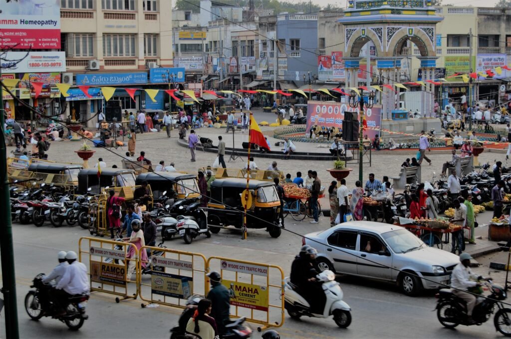 On the road in India