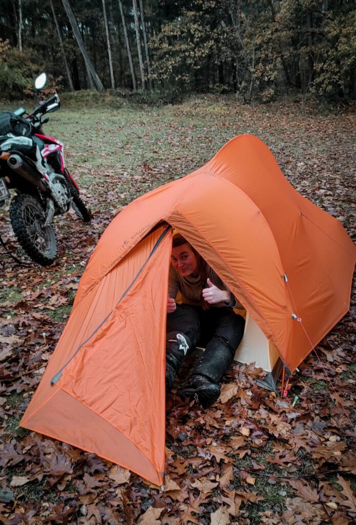 Vaude tent, camping in winter in the Netherlands