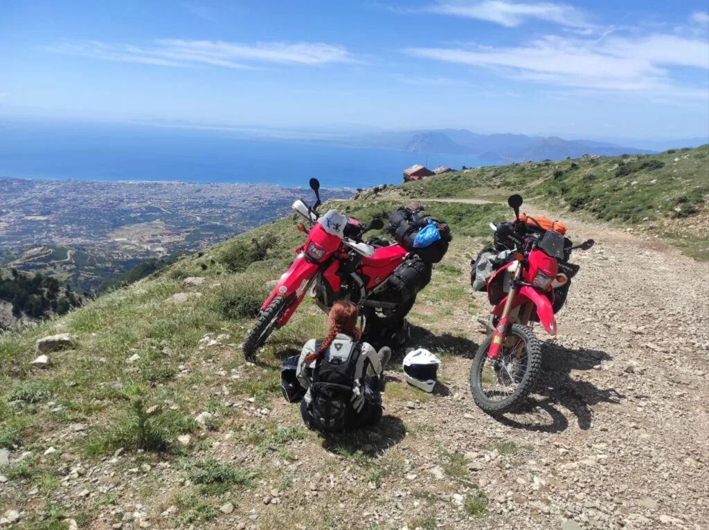 The Trans Euro Trail above Patras, Greece.