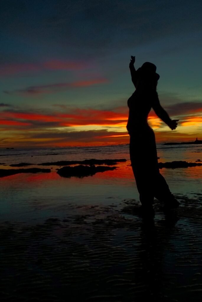 Dancing in the sunset, Borneo